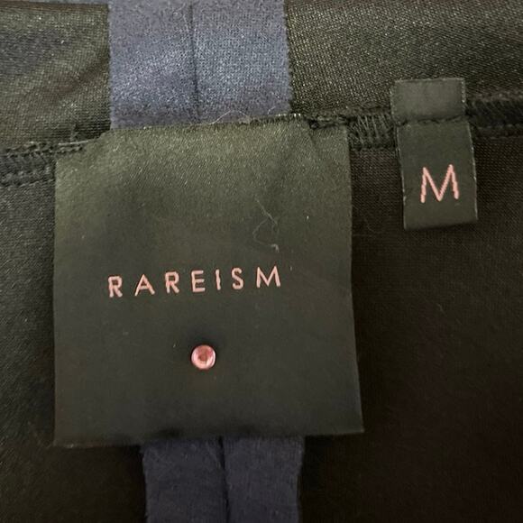 Rareism Cinnamon Blue Long Sleeve Shawl Neck Open Front Blazer Coat Jacket Sz M - Picture 3 of 4